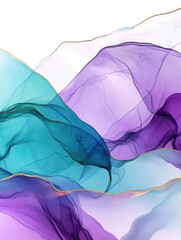 Abstract colorful blue silk wave fabric pattern