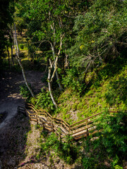 Stairway up the Temple 216, East Acropolis, Yaxha Archaeological Site, Peten Department, Guatemala