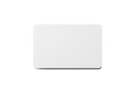 Stock vector blank white rounded corner card mockup template realistic style design element graphic resource isolated on transparent background