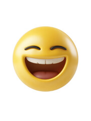 Fototapeta premium Joyful smiling emoji for fun and happiness concepts