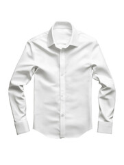 Classic white long sleeve dress shirt for formal wear