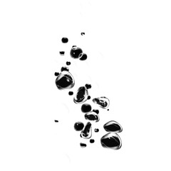 Realistic oxygen bubbles in water on a black background with fizzy sparkles and effervescent style. 