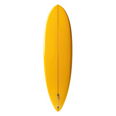 Bright yellow surfboard, top view