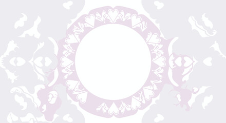 Pastel Heart Lace Frame with Copy Space