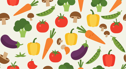 Colorful assortment of fresh vegetables arranged in a vibrant pattern for healthy eating.