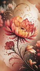 Watercolor floral pattern