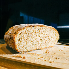 Homemade rustic bread.