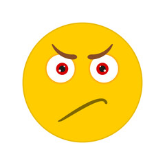 Angry emoji icon isolated on transparent background