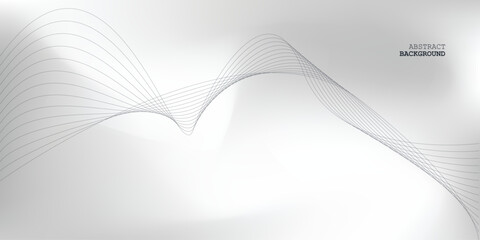 Abstract Illustration of the pattern of gray lines on gradient white background. The grey lines create a flowing, textured pattern on the white surface.