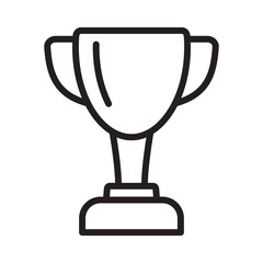 Trophy Cup Thin Line Icon – Victory, Success, and Achievement Symbol.
