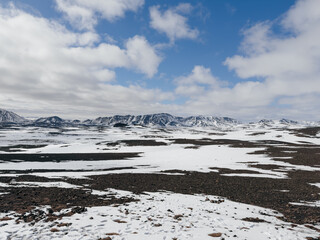 Snowy landscape in Iceland