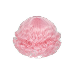 Abstract pink sphere with intricate swirling patterns and subtle circular indentations on a transparent background