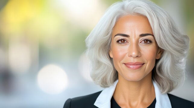 Portrait of a happy senior mixed race woman doctor in a hospital, engaging with digital technology and providing care with a smile