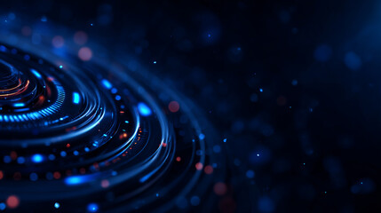 Futuristic digital background with glowing lines and particles creating mesmerizing effect