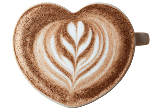 Heart-shaped latte art (1) - Powered by Adobe