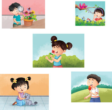 Five Senses Icon Set