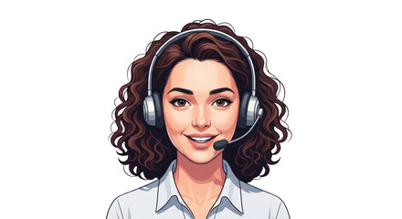 Smiling scene showing woman, female, operator in modern environment with natural lighting for modern branding and lifestyle representation