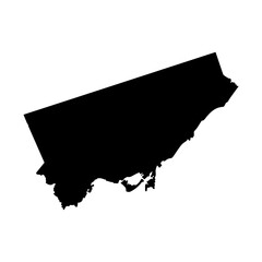 Toronto Canada city map silhouette vector illustration