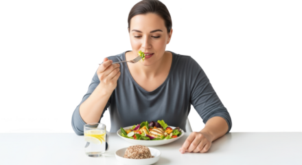 Modern stock photo showing woman, eating, healthy captured in vibrant atmosphere ideal for professional campaigns