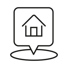 Home insurance. Mortgage, house with money icon line style isolated on white background. Residence Realm icon. secure house icon sign vector. Collateral house buy icon outline vector.