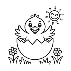 Kid-friendly animals and bold and easy coloring pages. different types of animals with some elements, and black and white coloring pages for kids.