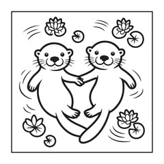 Kid-friendly animals and bold and easy coloring pages. different types of animals with some elements, and black and white coloring pages for kids.