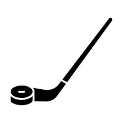 Hockey stick and puck