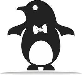 Penguin on a white background