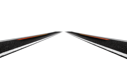 Endless Road on Transparent Background