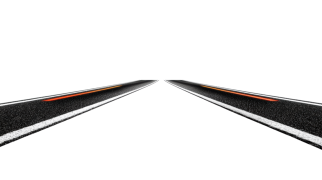 Endless Road on Transparent Background