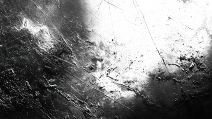 Abstract textured grunge background with dark splatters and scratches on a white surface isolated on transparent background