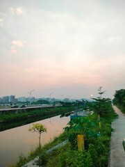 view of the river and the city