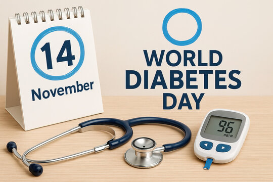 World diabetes day concept with medical instruments
