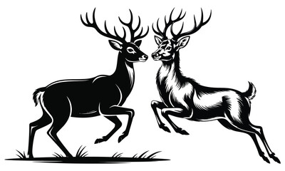 deer silhouette vector