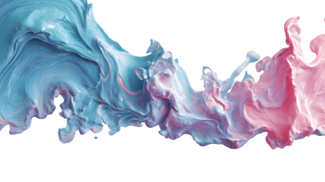 Abstract fluid swirl, isolated on transparent background