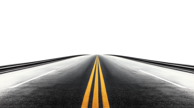 Endless Road on Transparent Background
