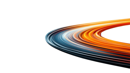 Abstract Road Curve on Transparent Background
