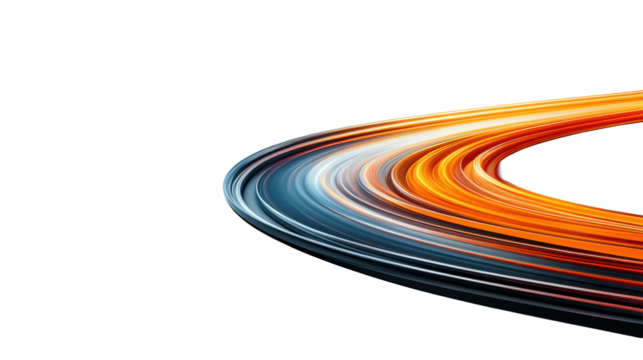 Abstract Road Curve on Transparent Background