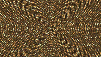 Golden Spiral Mosaic Light Burst Pixel Background
