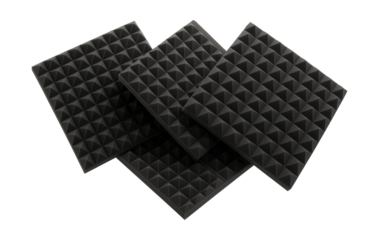 Noise-cancelling foam panels for home studios to reduce echo and enhance sound quality.
