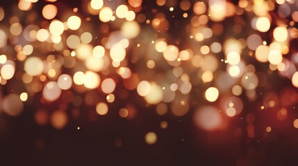 This image features a visually stunning abstract bokeh lights effect with shimmering golden hues set against a blurred background, creating a warm atmosphere.