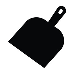 Find black dustpan for cleaning, sweeping, and household chores stock vector image and illustration tool