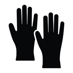Obraz premium Shop protective gloves black icon vector illustration for safety and hygiene needs online now