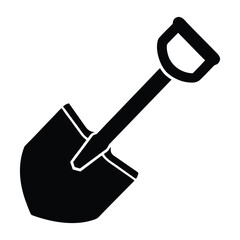 Find black shovel clipart vector illustration for gardening digging tools and construction work projects
