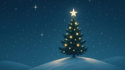 Fototapeta premium Serene festive night desktop wallpaper