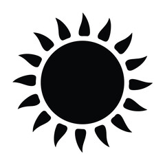 Black sun vector graphic design summer sunlight sunshine heat energy bright day solar symbol icon