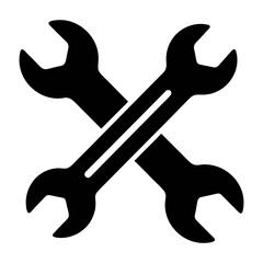Two crossed wrenches vector illustration for repair service maintenance and construction work tools