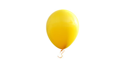 Yellow Balloon, isolated on transparent background