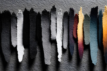 Abstract Black and White Torn Paper Textures for Creative Design Projects