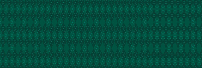 Dark Green Argyle Vector Pattern. Christmas Background. Golf Textile Print. Emerald Diamonds with Gold Accent Lines. Seamless Pattern Tile.